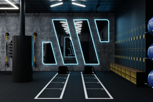 Дизайн визуализация проекта спортивного зала