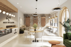 Дизайн визуализация проекта кофейни