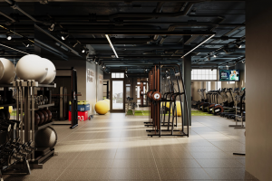 Дизайн визуализация проекта спортивного зала