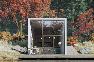 Дизайн визуализация проекта дома в лесу