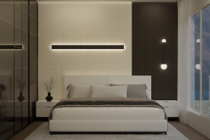 Дизайн визуализация проекта спальни квартиры