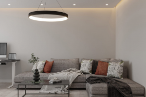 Дизайн визуализация проекта зала квартиры