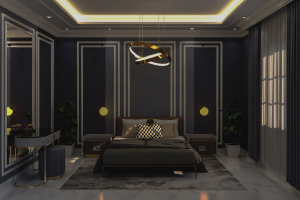 Дизайн визуализация проекта спальни квартиры