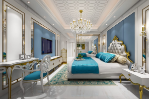 Дизайн визуализация проекта спальни квартиры