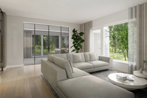 Дизайн визуализация проекта гостиной квартиры