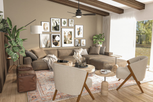 Дизайн визуализация проекта гостиной квартиры