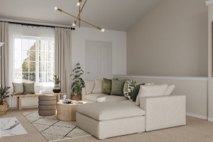 Дизайн визуализация проекта гостиной квартиры