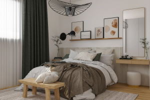 Дизайн визуализация проекта спальни квартиры