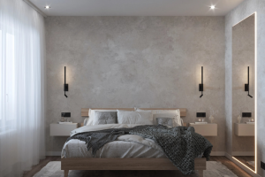 Дизайн визуализация проекта спальни квартиры