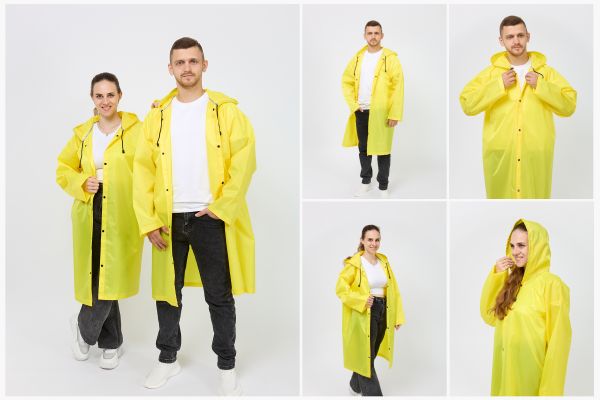 Съемка дождевиков на циклораме