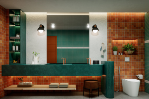 Дизайн визуализация проекта ванной комнаты