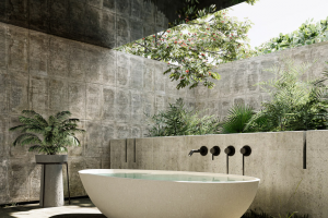 Дизайн визуализация проекта ванной комнаты