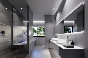 Дизайн визуализация проекта ванной комнаты