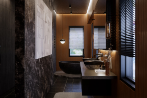 Дизайн визуализация проекта ванной комнаты