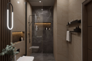 Дизайн визуализация проекта ванной комнаты