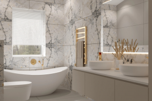 Дизайн визуализация проекта ванной комнаты