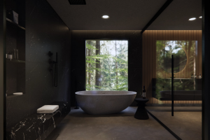 Дизайн визуализация проекта ванной комнаты