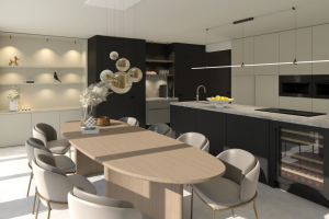 Дизайн визуализация проекта кухни