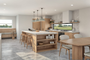 Дизайн визуализация проекта кухни