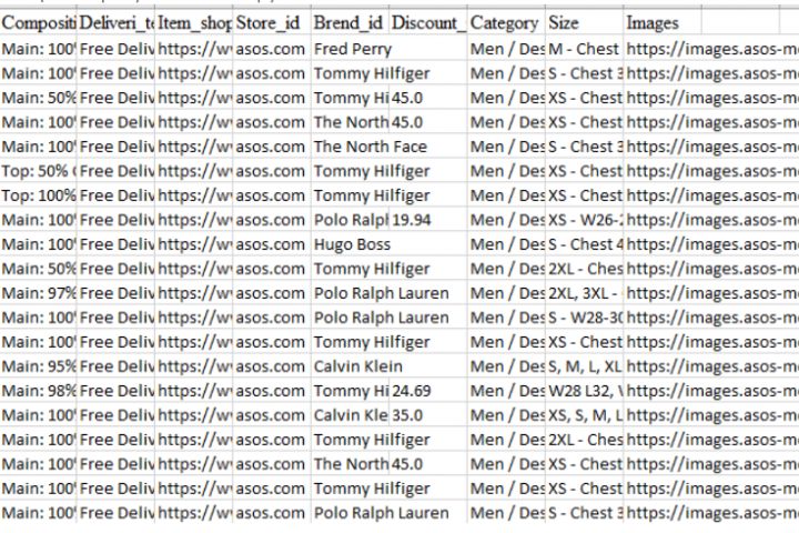 Парсер ASOS.COM - 5563967