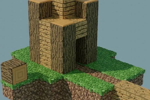 «Майнкрафт-остров с деревянным домиком»