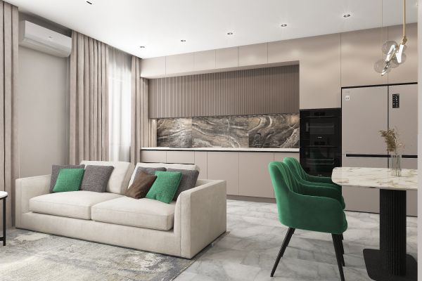 Дизайн проект квартиры для семьи из трех человек