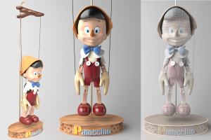 3d модель игрушки Пиноккио