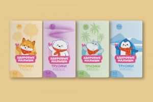 Упаковка для серии подгузников и трусиков