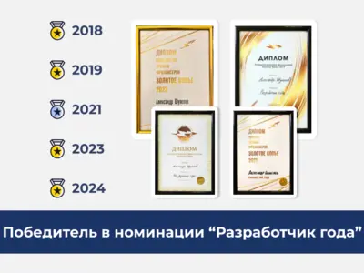 Победитель премии - Золотое Копье "Разработчик года"