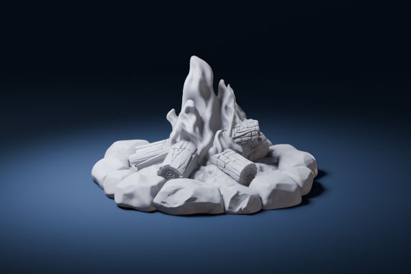 Миниатюра костра для настольных ролевых игр