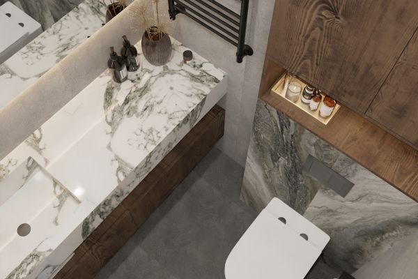 Гостевой санузел в частном доме в СПб