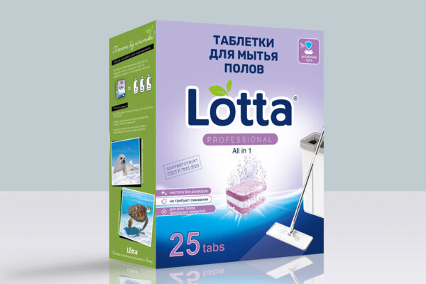 Дизайн упаковки таблеток для мытья пола