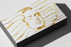 Салон красоты "SOLAMOON". Дизайн визитки.