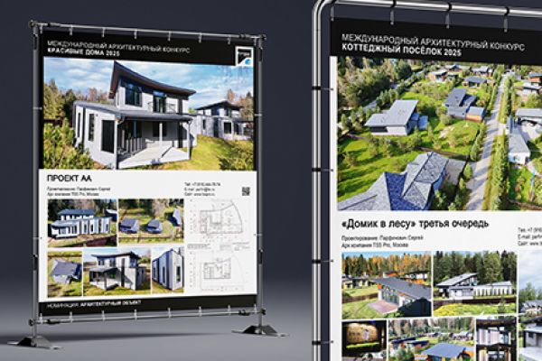 Дизайн баннеров для выставки. Строительная компания