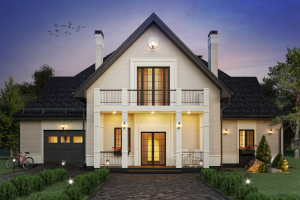 Проект двухэтажного дома в классическом стиле