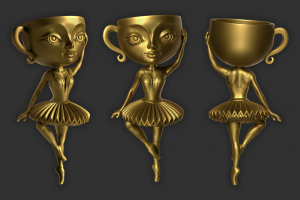 Бронзовая фигурка "Балерина-капучино"