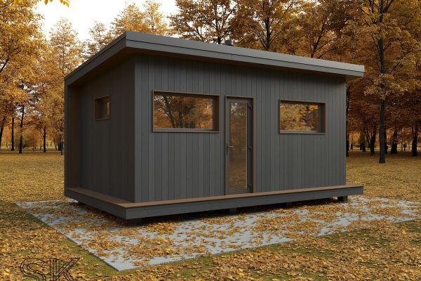 Визуализация бани в экстерьере