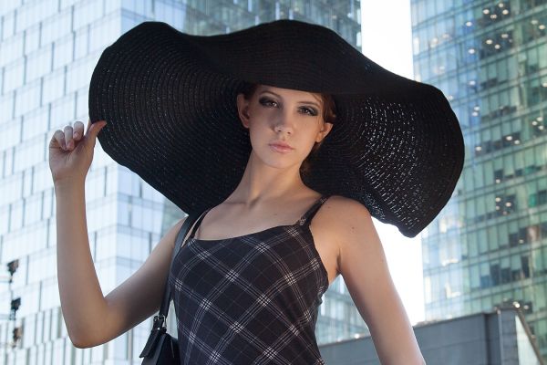 Съемка юной модели в Moscow City