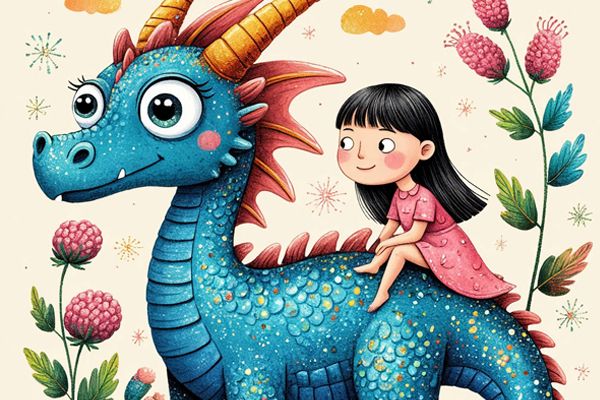 Серия фэнтезийных детских иллюстраций в стиле книжной графики (ИИ)