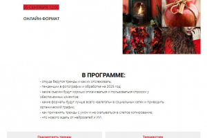 Создание сайта для записи на вебинар фотографа