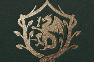 Логотип геральдический дракон