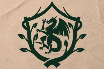 Логотип геральдический дракон