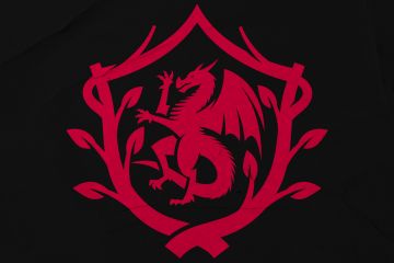 Логотип геральдический дракон