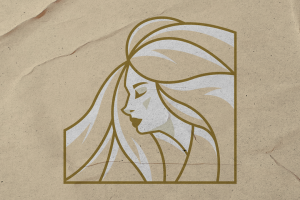 Логотип-иллюстрация девушки для косметических средств