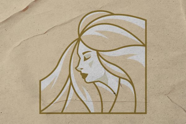 Логотип-иллюстрация девушки для косметических средств