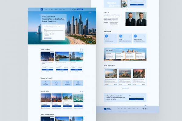 Дизайн сайта по продаже недвижимости в Дубае, ОАЭ