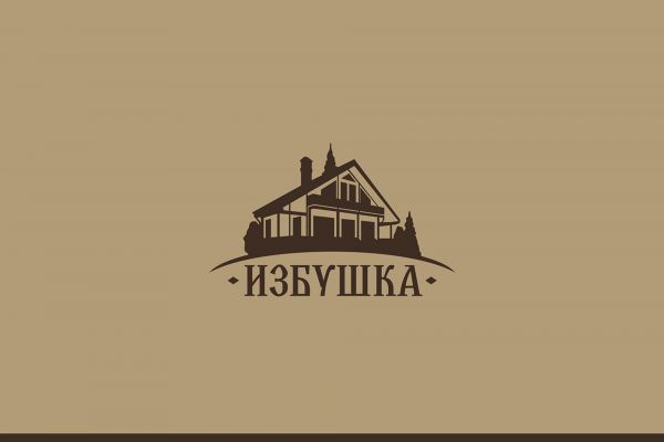 конкурсная работа логотип "ИЗБУШКА"