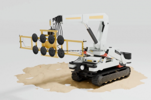 По заказу Balta robotics разработал 3д-модель и анимационный презентационный ролик крана-робота.