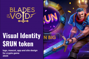 $RUN — дизайн токена метавселенной Blades of the Void. От мемкойна до части экосистемы. Визуальная упаковка за 6 дней