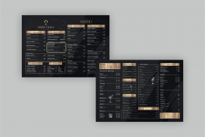 Разработка меню для бара кальянной караоке